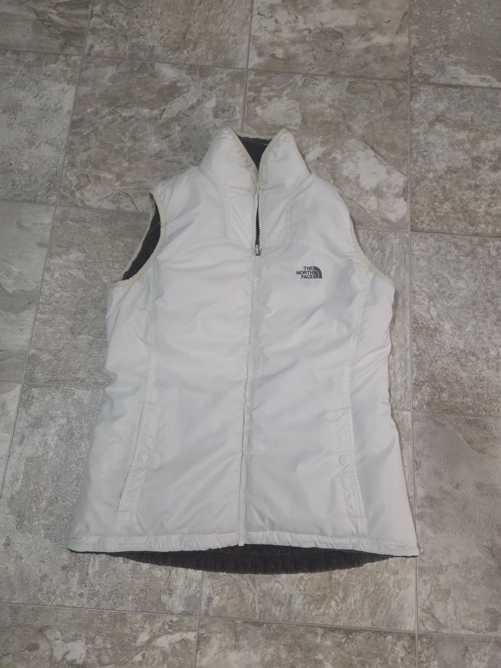 The North Face Women's Vest White Insulated Reversible Medium
